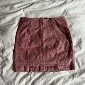 FREE PEOPLE Velvet Miniskirt